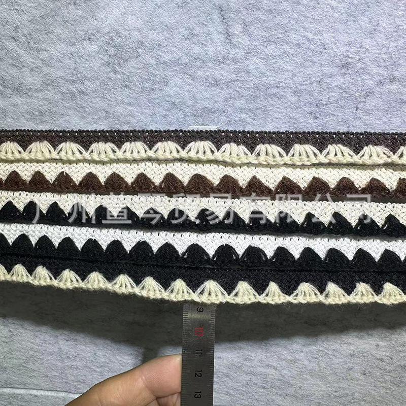 1.5cm3.0cm黑白花边包边条车线贝壳折边服装窗帘衣服服饰辅料详情11