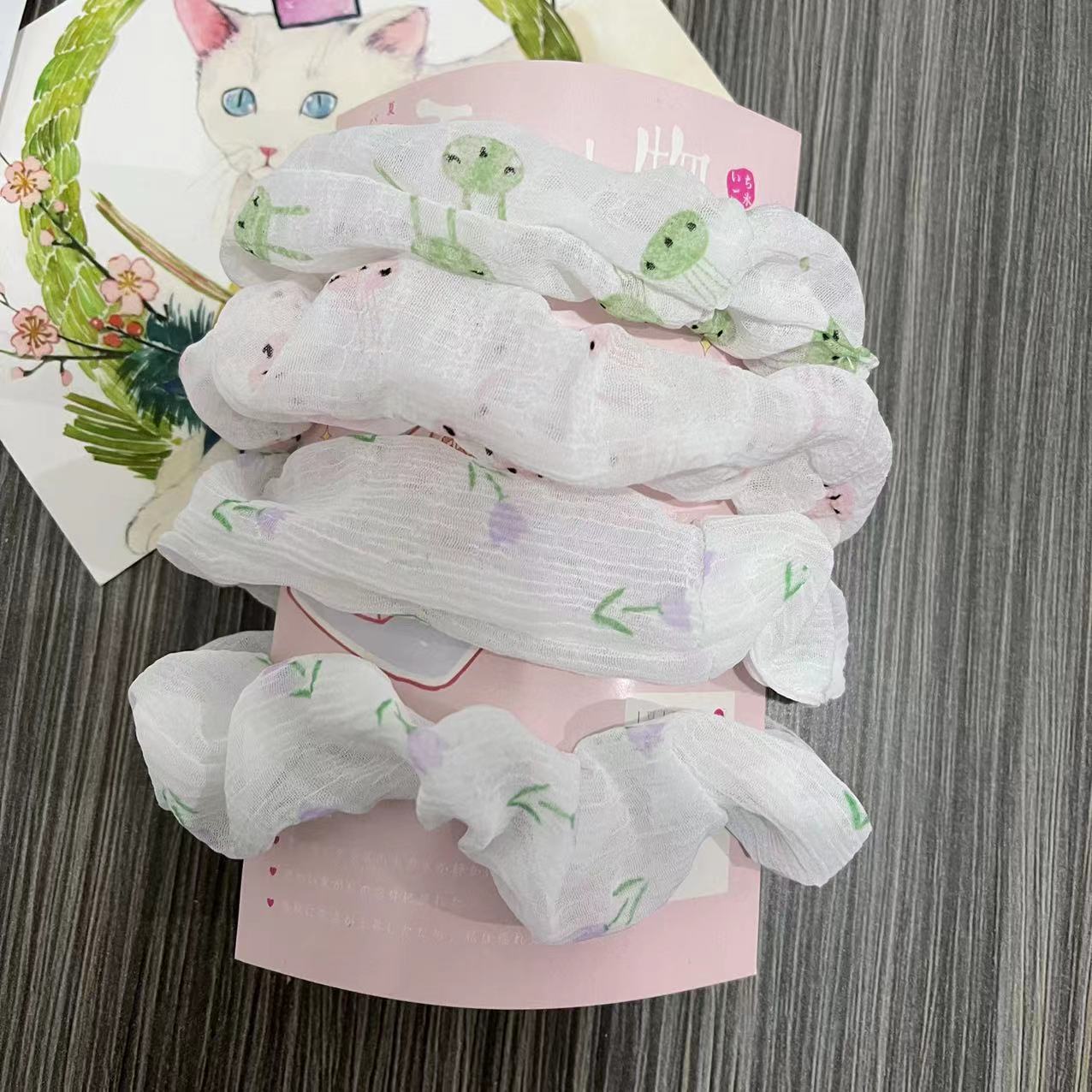 Meatball head, pig intestine hair tie, Instagram influencer, Korean simple and elegant style, large intestine hair tie, hair band headwear for women pic 3
