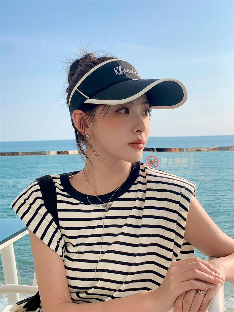 帽子女士夏季空顶uv防晒帽大檐遮脸鸭舌防紫外线遮阳帽骑车太阳帽详情12