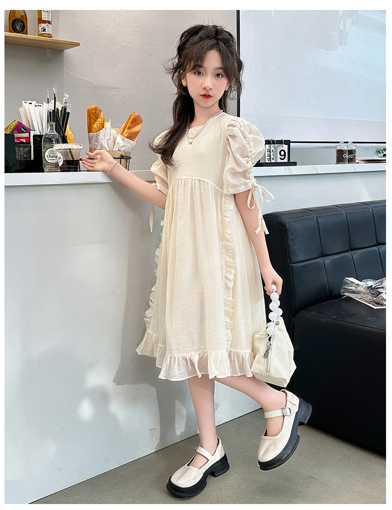2024 New summer dress for girls, a sweet princess dress for older children, a stylish and sweet long dress for kids pic 16