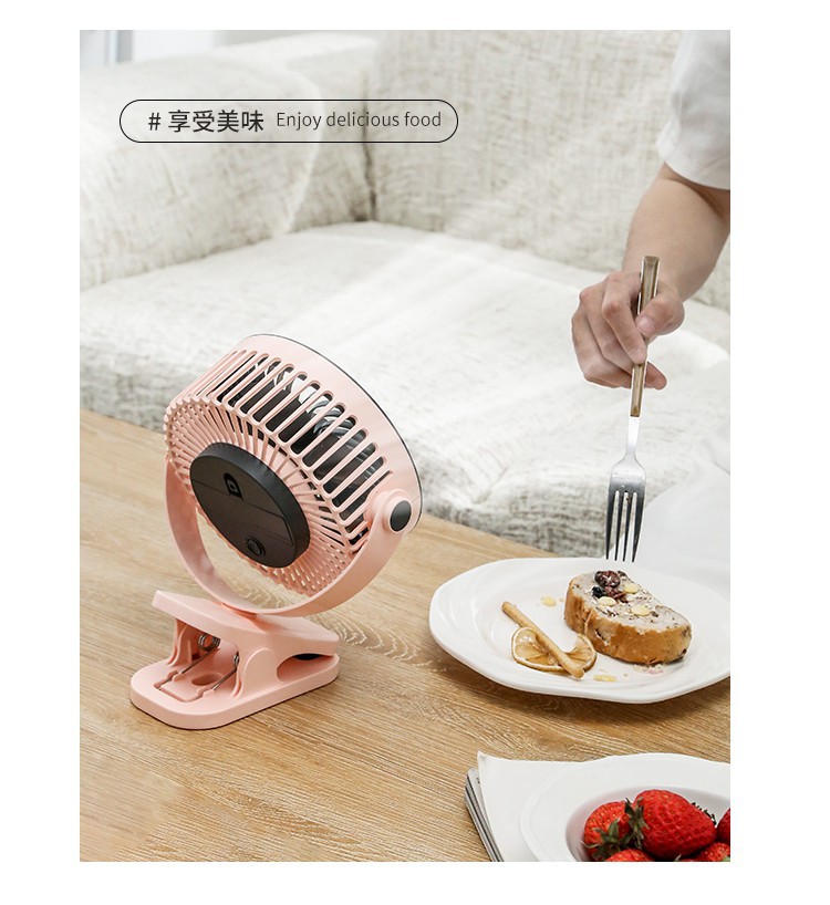 夹子小风扇USB充电手持风扇静音便携式风扇大风力儿童电扇高速手持风扇夏天手持小风扇露营风扇详情14