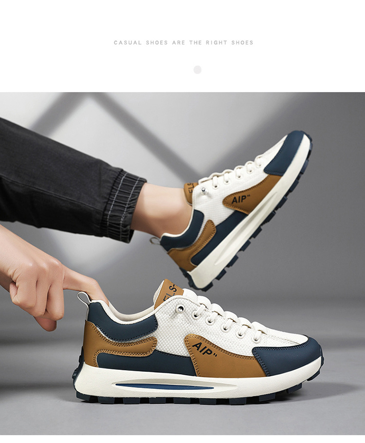 直播爆款男鞋2024新款男士休闲百搭透气网面潮鞋防滑跑步鞋子男详情9