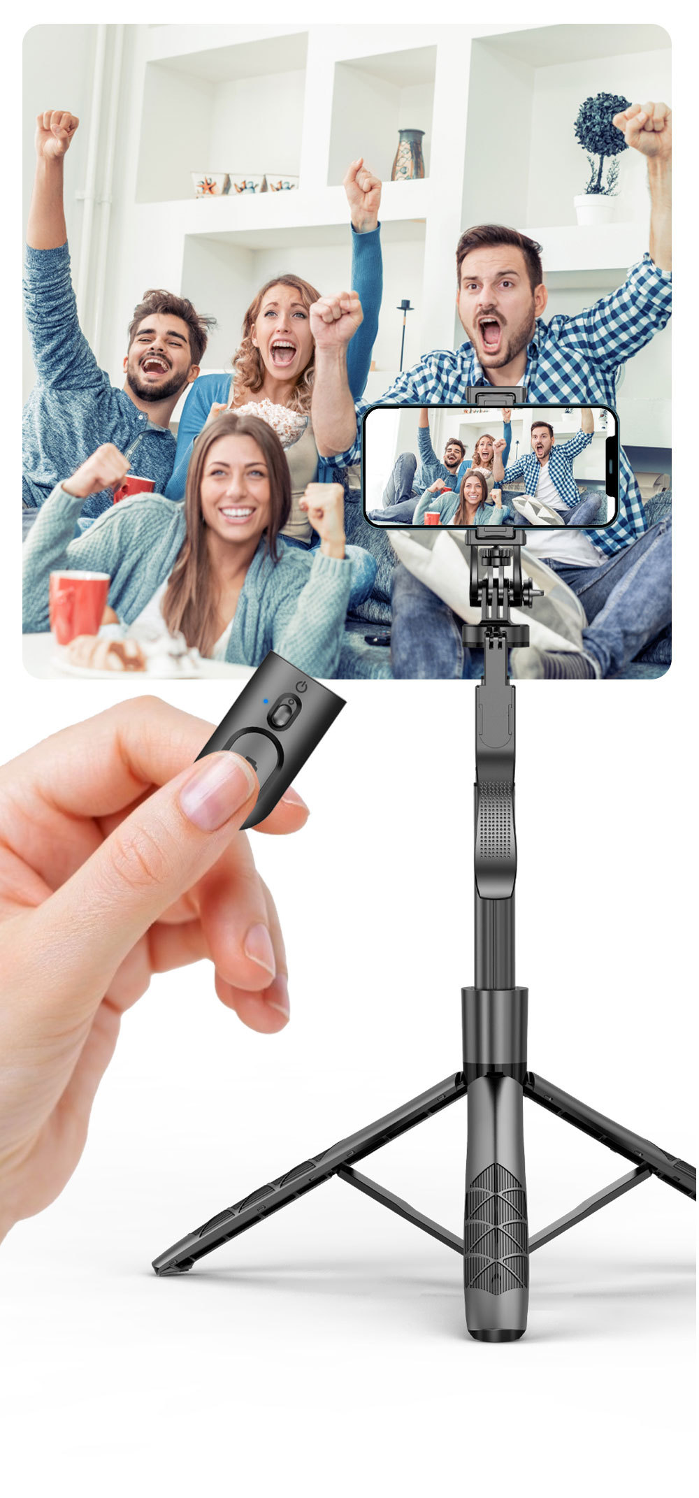 CYKE Bluetooth selfie stick wholesale, desktop phone stand, floor fill light, tripod, live streaming stand, stabilizer pic 13