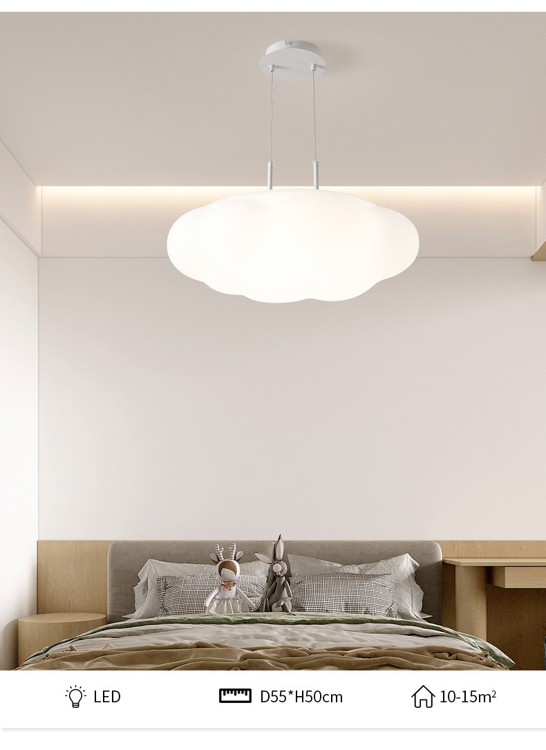 Nube influenciador techo lámpara estilo crema moderno cálido chicos niñas niños luz de habitación luz de dormitorio calabaza luz de red pic 28