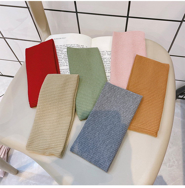 The same style of sports hair band as Ouyang Nana, versatile for female Internet celebrities, sweat-absorbing, running out, knitted woolen headscarf for women pic 9