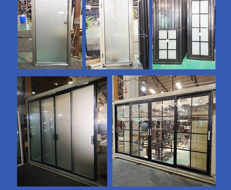 Supplying narrow-frame aluminum alloy swing doors in stock, kitchen glass, bathroom doors, bedroom, toilet doors, and bathroom doors factory pic 22