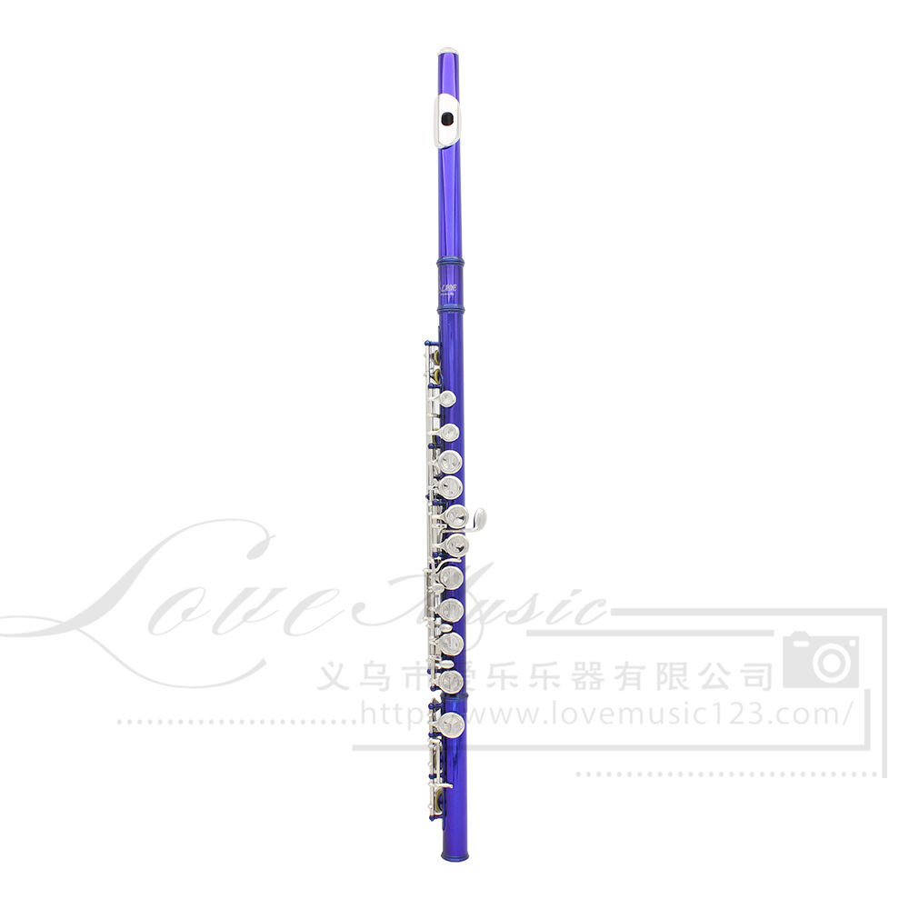 Lade 16-hole flute, C major color flute, nickel-plated closed key with E key, professional brass instrument flute flute pic 9