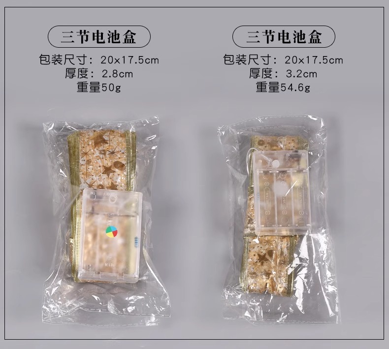 Cross-border new Christmas ribbon Christmas tree decorative lights, satin lighting strips, room and bedroom decorations, luminous fabric pic 3