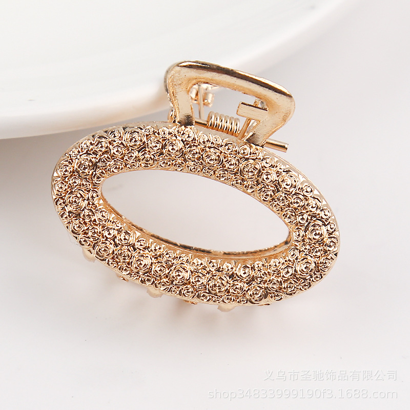 Cross-border korean version alloy plating hairpin tarjeta de pelo simple influencer mujer pelo agarrar moda versátil chao-chan liu clip pic 4