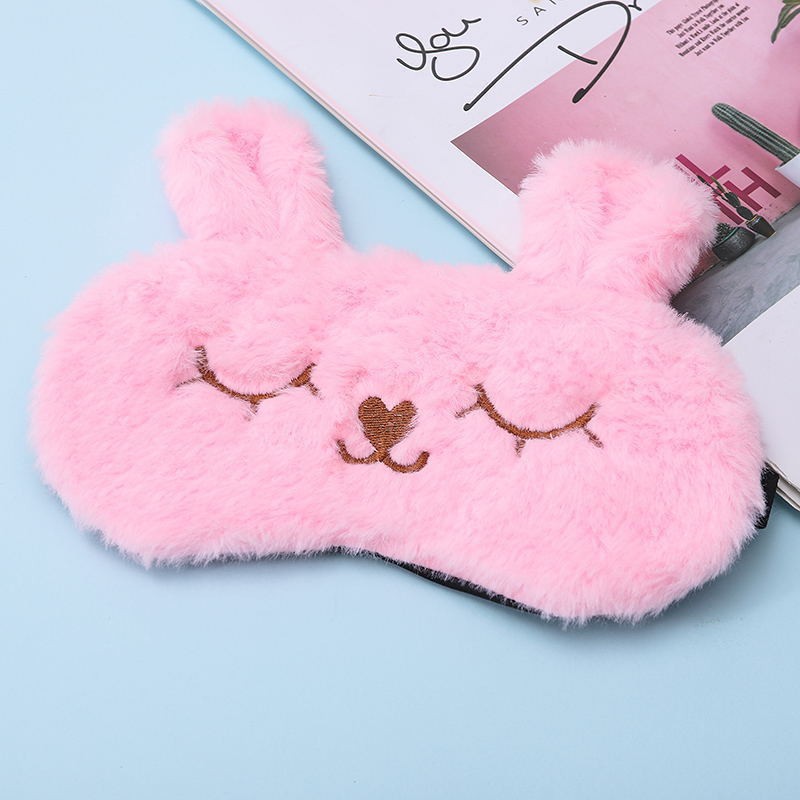 跨境新款卡通可爱毛绒护眼睡眠眼罩萌猫创意动漫设计冰敷眼罩批发详情26