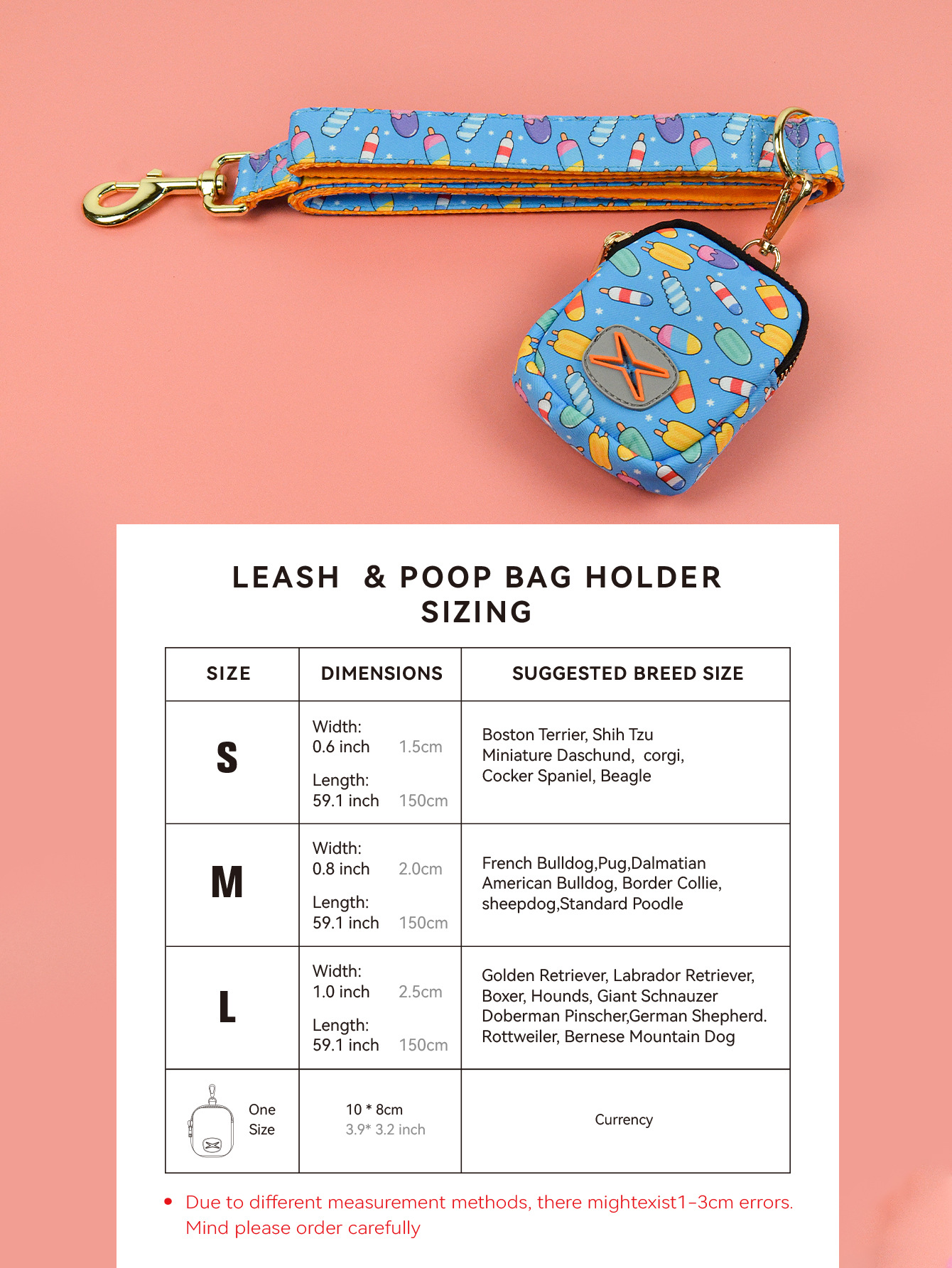 跨境新款夏季可爱的宠物牵引绳&垃圾收纳器双面印刷宠物猫狗节日详情2