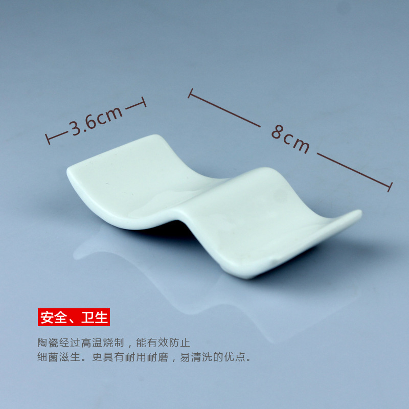White ceramic chopstick holder, spoon holder, chopstick holder, creative chopstick holder, hotel chopstick holder, seasoning dish, sauce dish pic 5