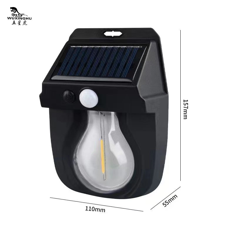 Wholesale outdoor solar lamps, induction tungsten filament wall lamps, lights on when people come and off when they leave, waterproof wall lamps for villas and gardens pic 11