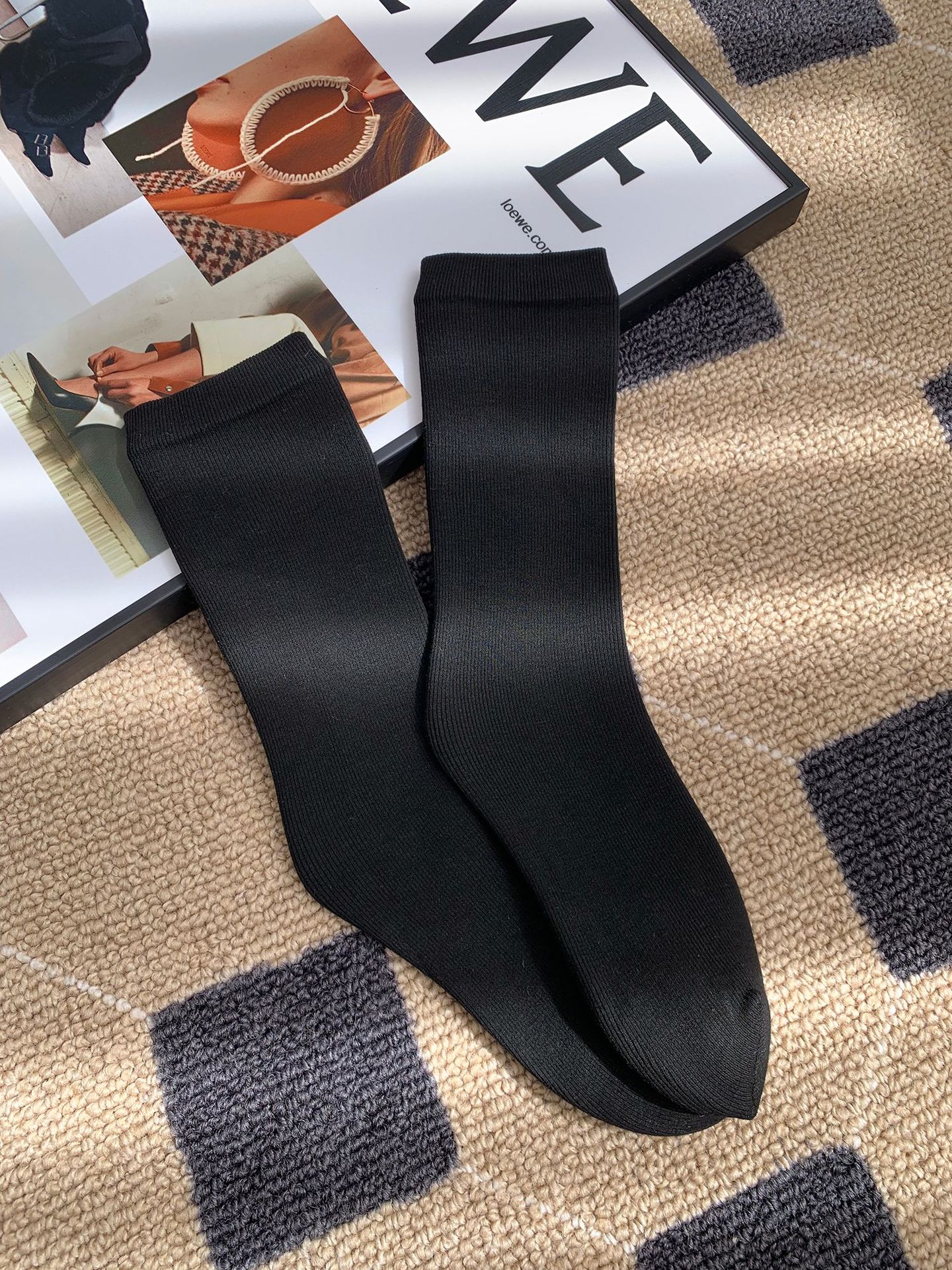 Unisex couple style fleece and thickened warm snow socks, mid-length home cotton socks, postpartum socks, floor socks pic 33