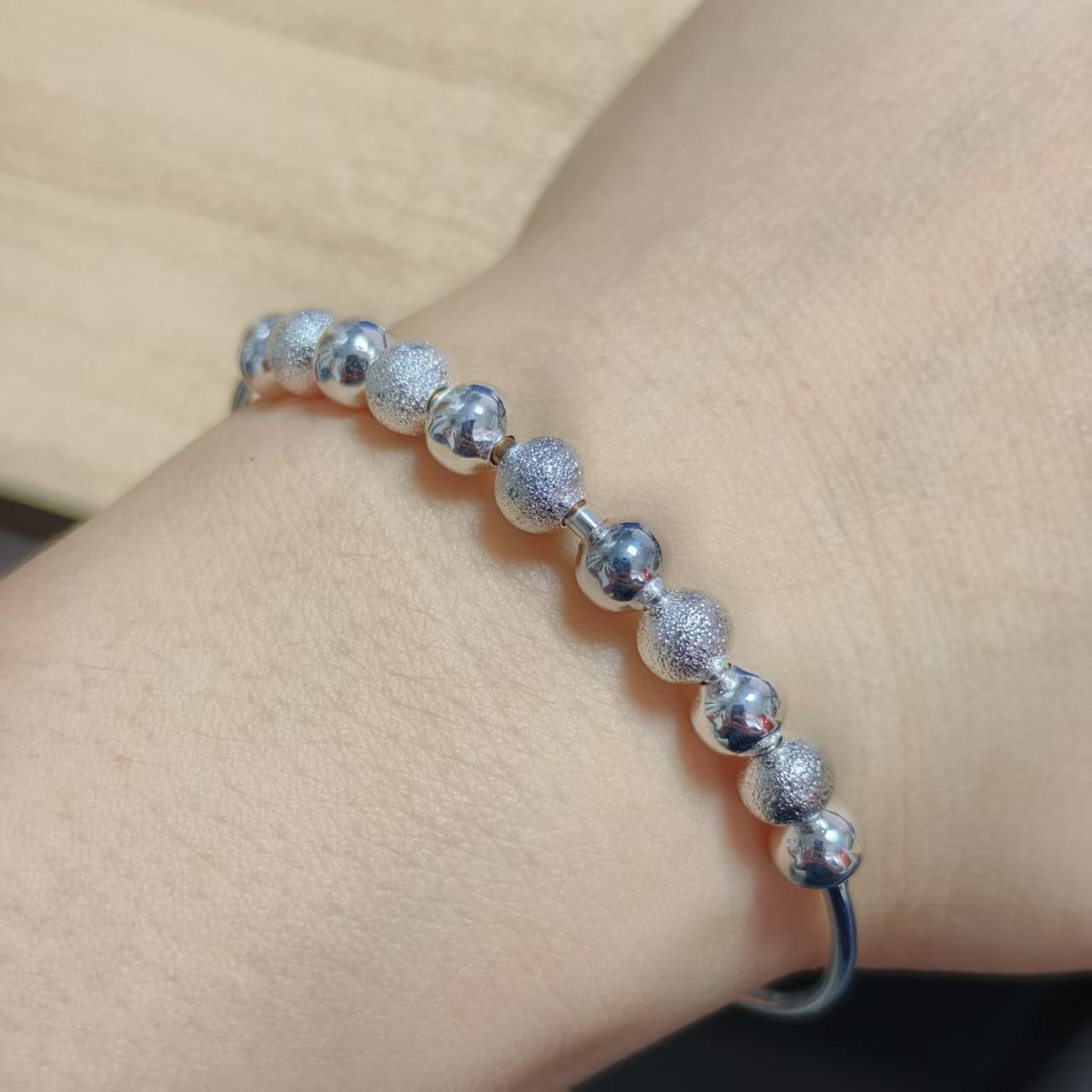 Circular meteor shower silver-plated bracelet, a simple and youthful silver jewelry bracelet with an ins design sense for women, as a gift for your girlfriend pic 47