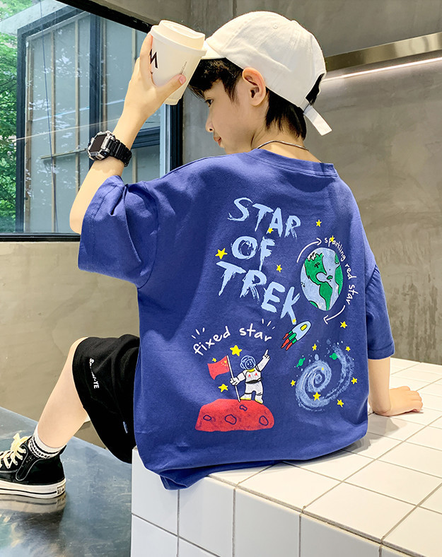 儿童装男童短袖T恤夏装2022年新款夏季男孩中大童夏款纯棉上衣潮t详情30