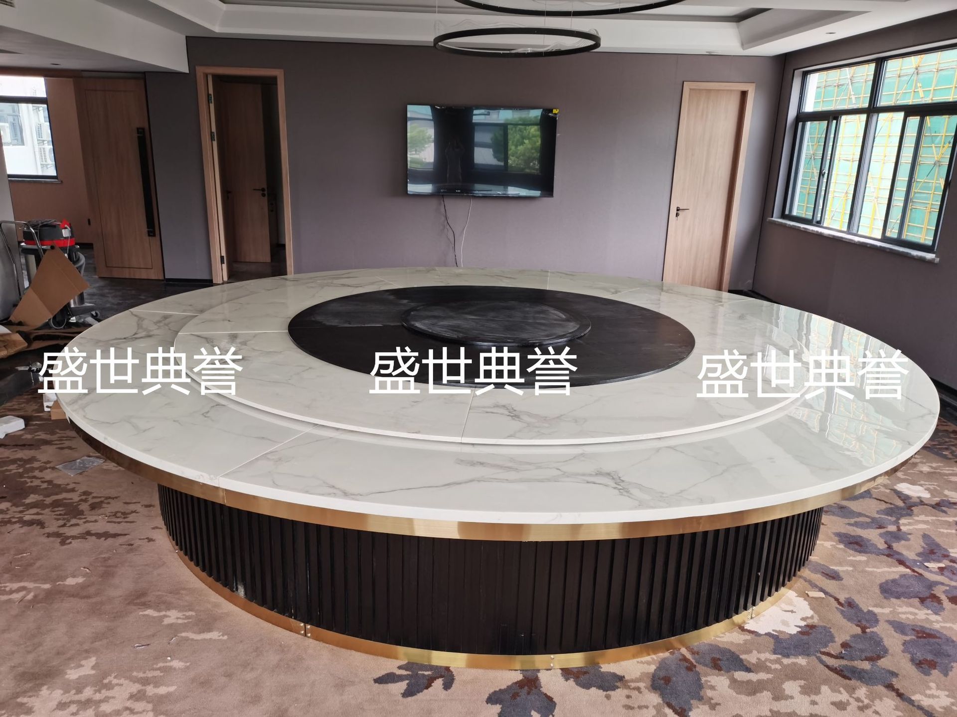 Electric round table, seafood restaurant, private room, marble electric table, high-end club, 20-person table at Shaoyang International Hotel pic 10