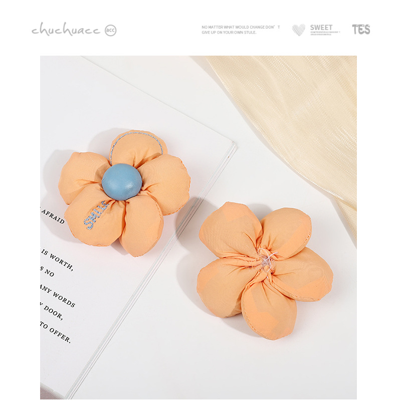 diy布艺充棉立体五瓣花朵配饰 鞋花手工配件衣服辅料花朵现货批发详情4