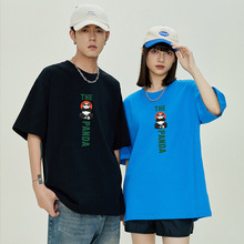 New Korean loose short-sleeved T-shirts for young men. Two pieces of cotton half-sleeved faux faux T-shirts for students, cool and oversized pic 15