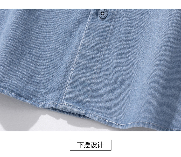 牛仔衬衫长袖男士帅气复古工装衬衣薄款日系休闲牛仔衣外套男款潮详情41