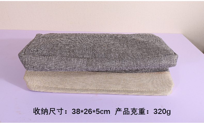 收纳篮加厚双层防潮防尘棉麻杂物收纳筐脏衣篓可折叠编织收纳筐详情3