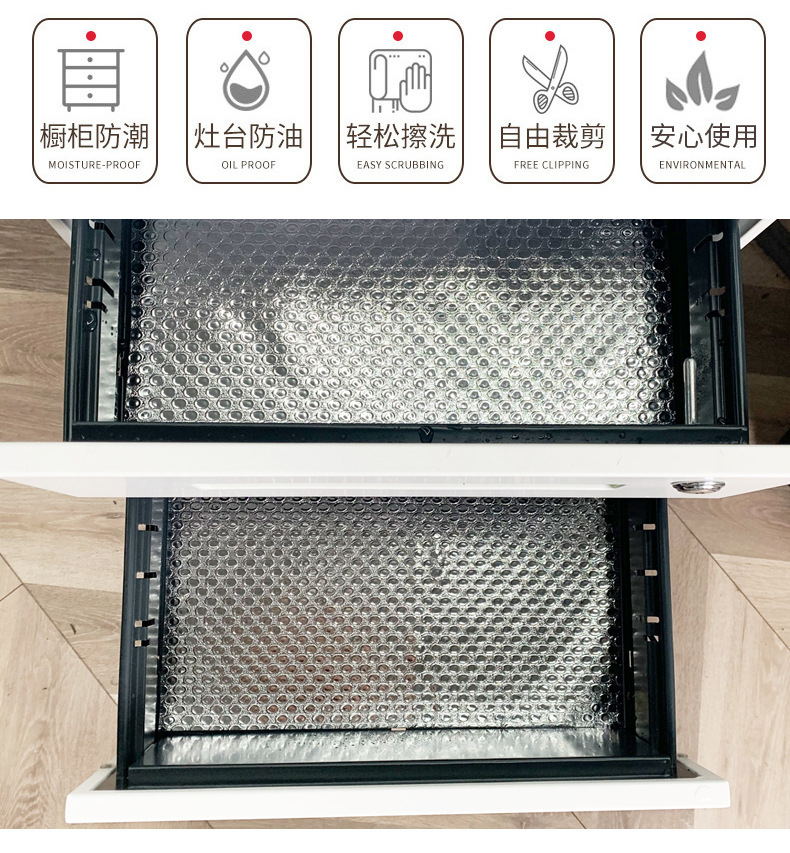 Aike waterproof thickened high-temperature resistant stove aluminum foil wallpaper fireproof decorative wall stickers Self-adhesive kitchen oil-proof stickers pic 22