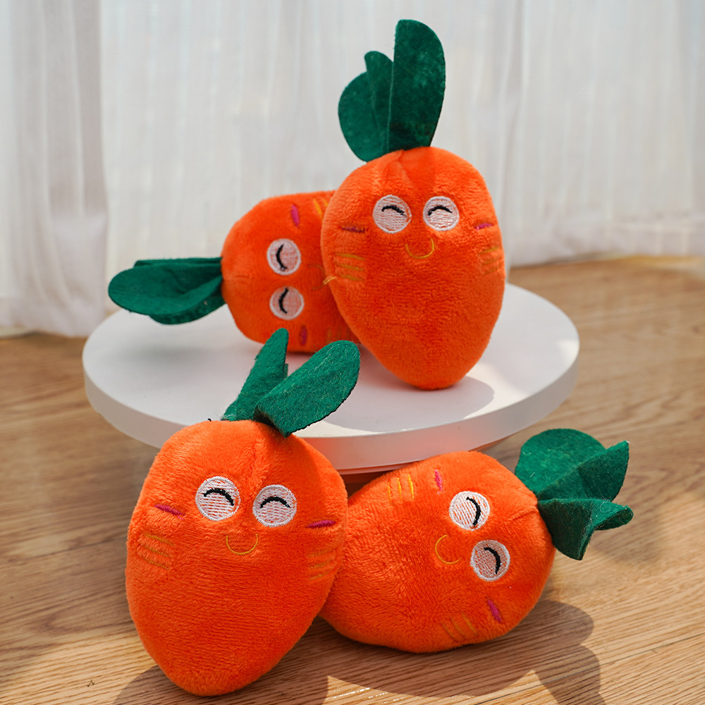 Pet dog plush sound-making toy, bb calling pet cat toy, carrot plush toy, for pet toys pic 7