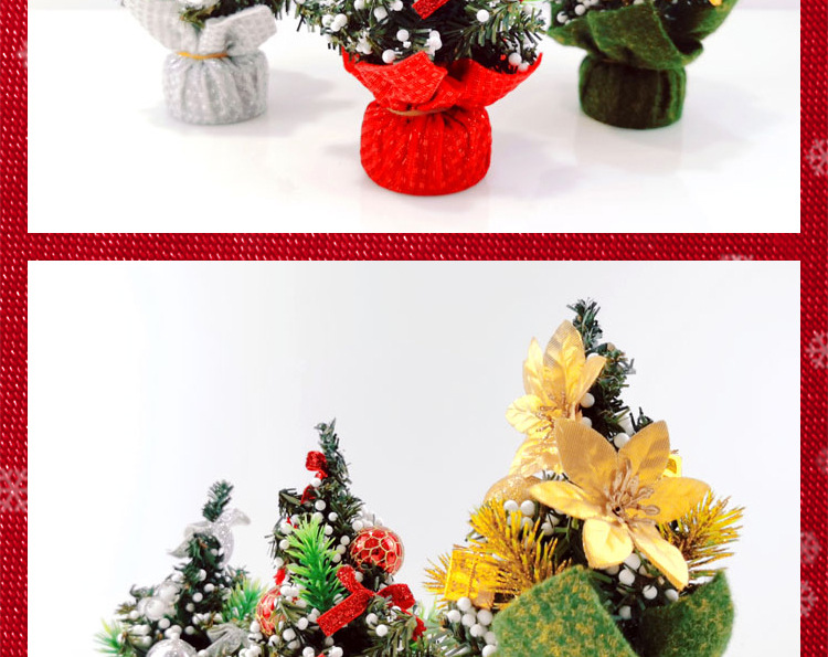 Cross-border new mini Christmas tree, small desktop Christmas tree ornament, 20cm Christmas tree, Christmas decoration items pic 35
