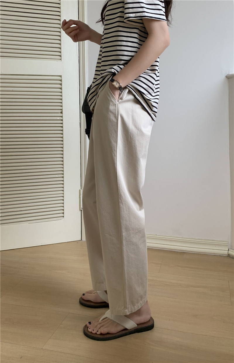 （花苞奶奶裤）百搭裤子夏季舒适松紧高腰宽松显瘦女休闲裤详情7