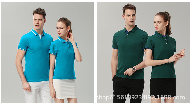 POLO衫工作服T恤服装短袖工衣DIY衣服文化衫印字logo详情12