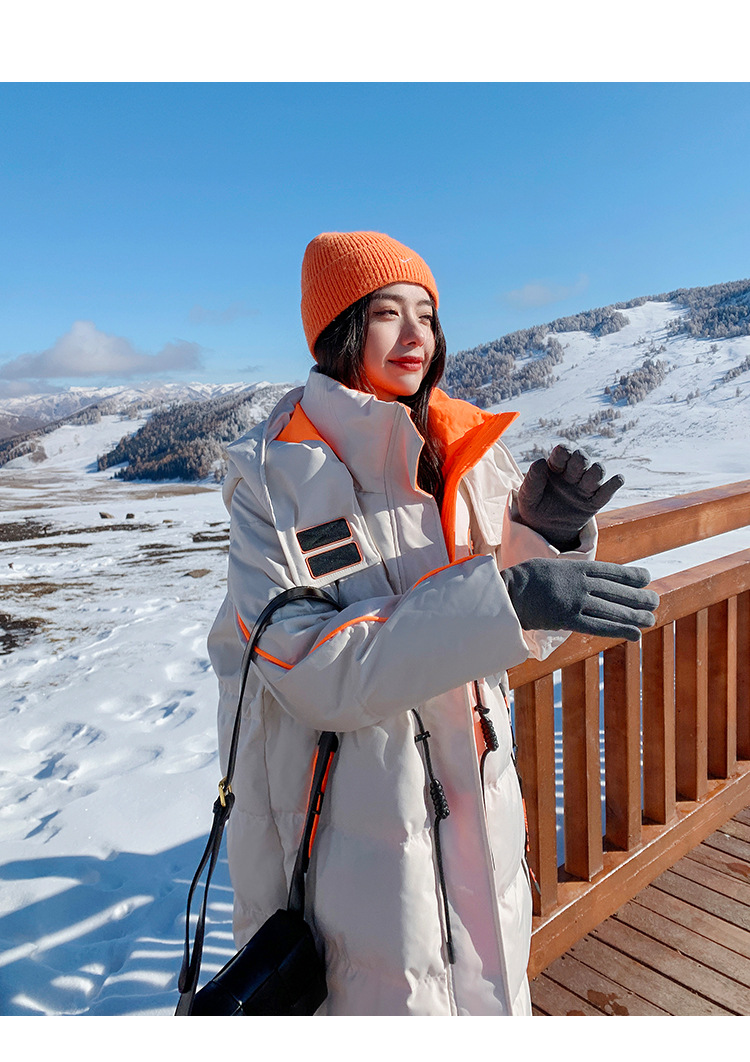 2022 mujer engrosada sobre la rodilla suelta abajo chaqueta regular medio largo commuter solid color abajo invierno nuevo pic 16