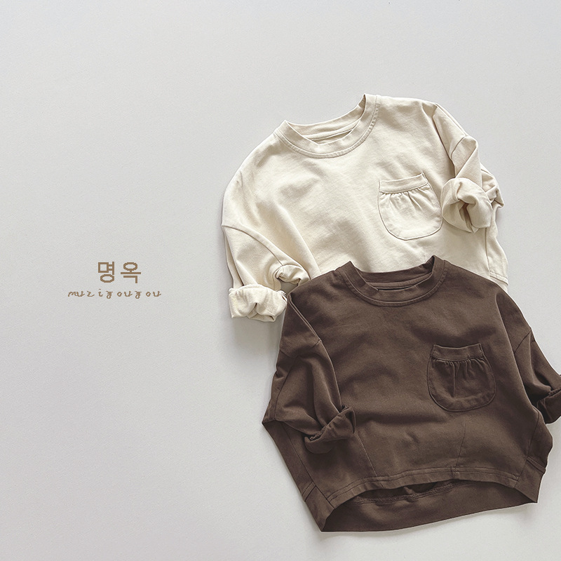 童装~男女童长袖T恤秋装新款儿童韩版宽松上衣宝宝日系百搭打底衫详情12