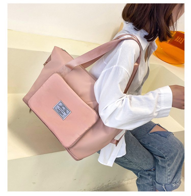 Wholesale dry and wet separation sports hand-held shoulder bags, yoga and fitness bags, folding and storage large-capacity travel bags, LOGO pic 25