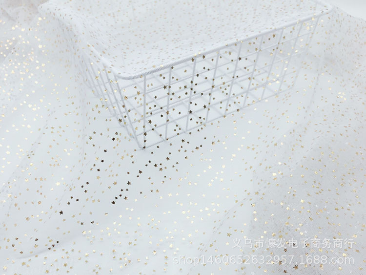 36A hexagonal star mesh fabric, starry sky fabric, stage costume fabric, diy handmade headwear accessories, hair flowers, props pic 4