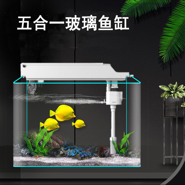 Factory wholesale of 5-piece fish tanks, including pet tanks, aquarium tanks, and Baojie Aquarium pic 1