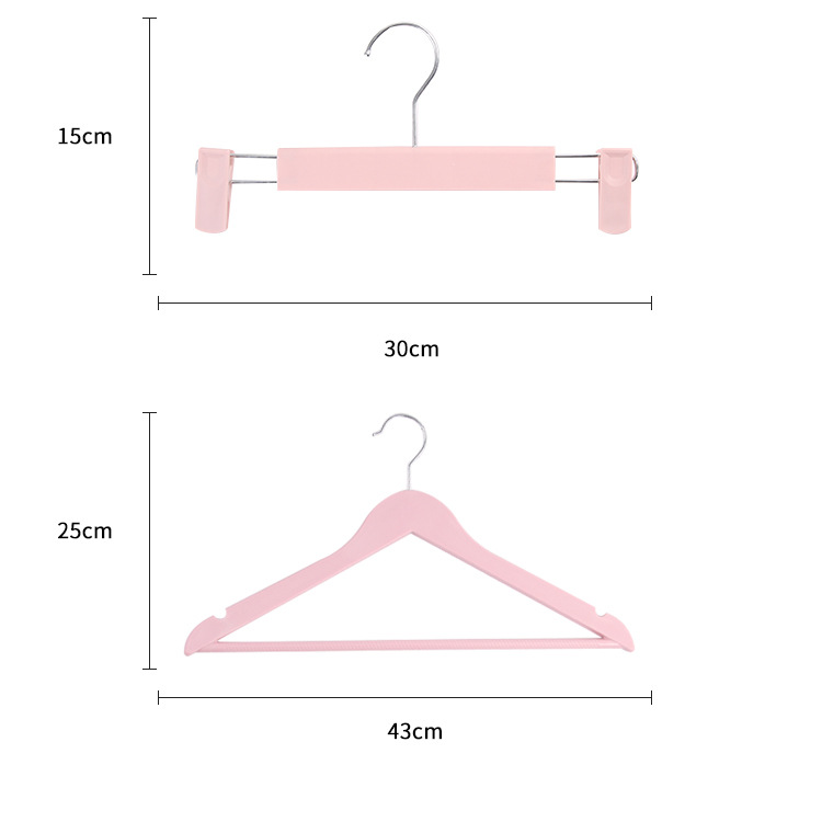 Wholesale of best-selling anti-slip colored plastic frosted clothes drying racks and trouser racks from the manufacturer, with extendable trouser clips pic 3