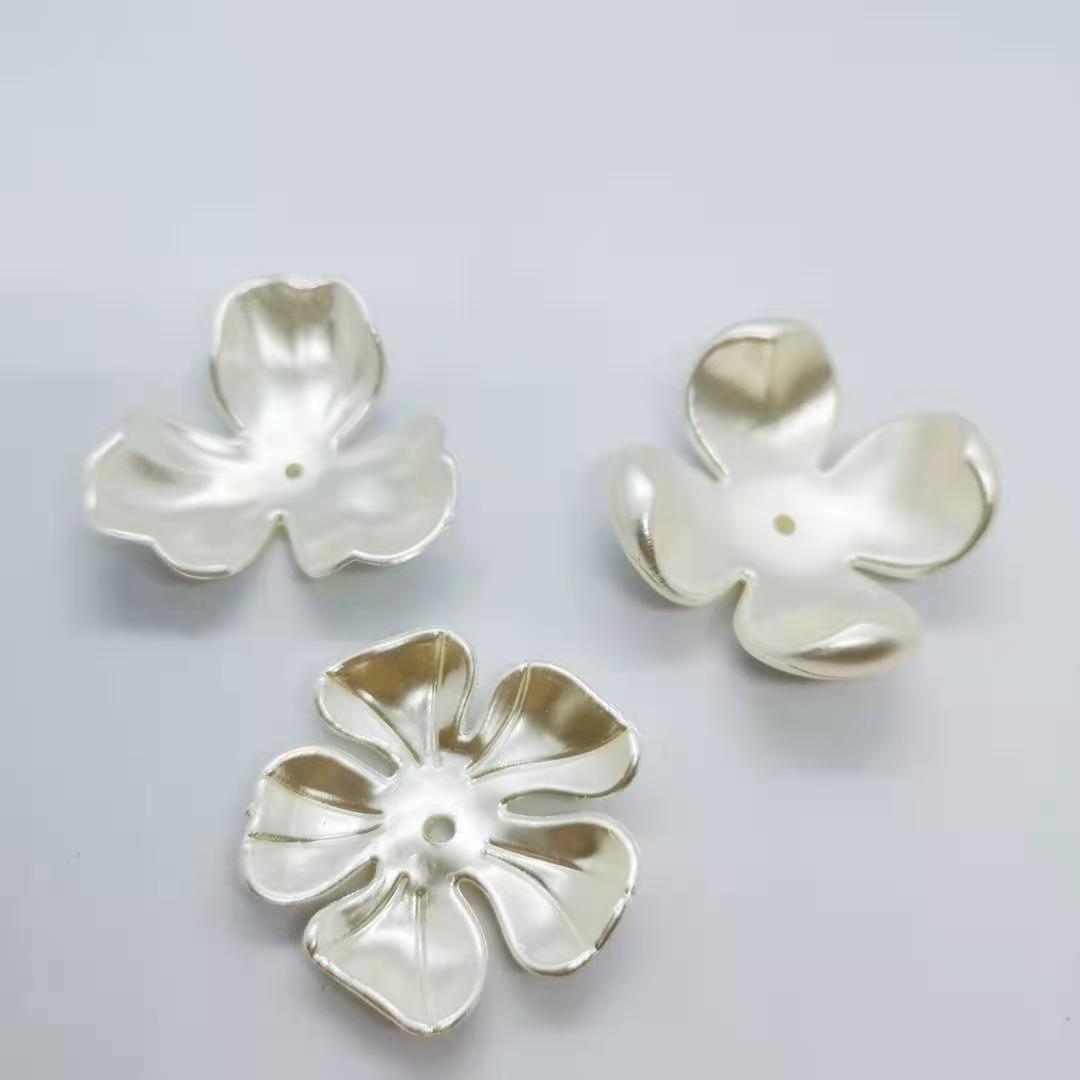 diy pearl flower plastic Korean-style three-dimensional petal hair accessory, hand accessory, corsage, wedding bride accessory, ins pic 1
