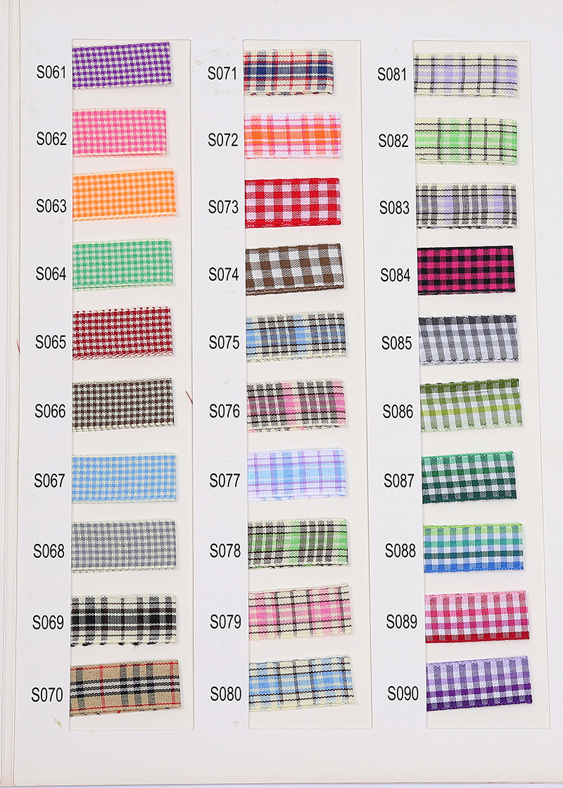 Dingxin checkered Ribbon wholesale, Scottish black, white and red ribbons, DIY bow gift packaging webbing pic 13
