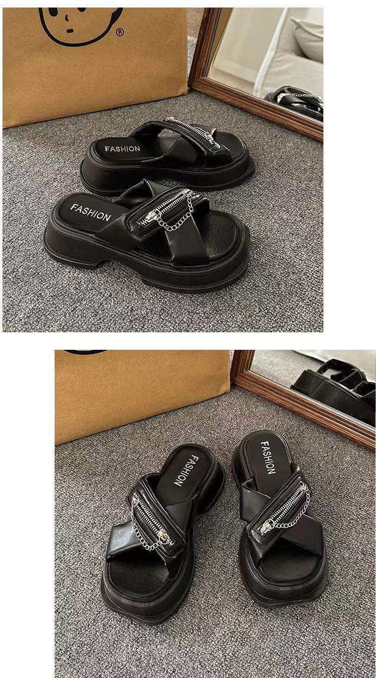 现货厚底高跟拖鞋女夏季外穿2024年时尚凉拖松糕底增高女露趾拖鞋详情4