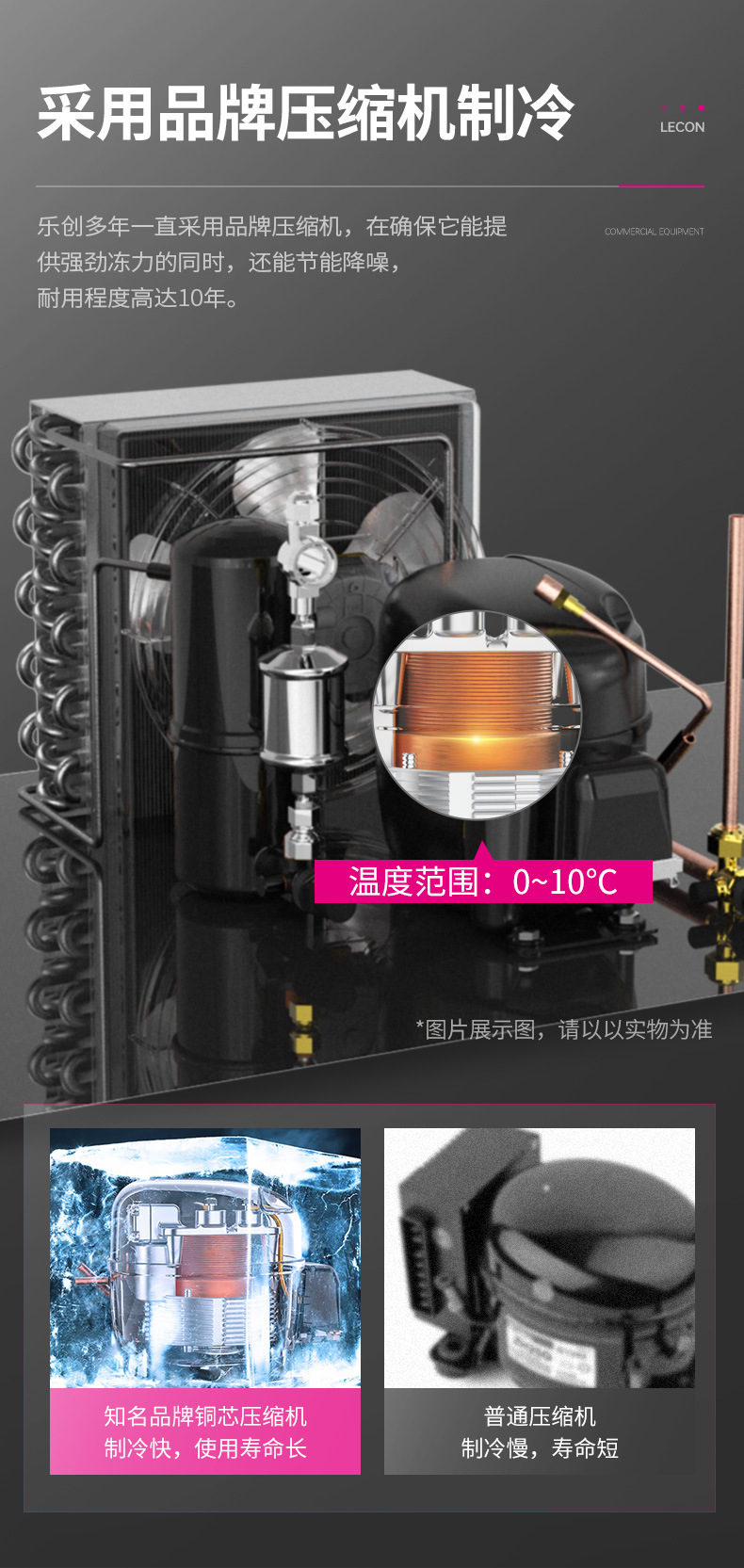 乐创商用食堂食品留样冰柜大容量冷藏保鲜冰箱单门带锁饭菜存储柜详情12