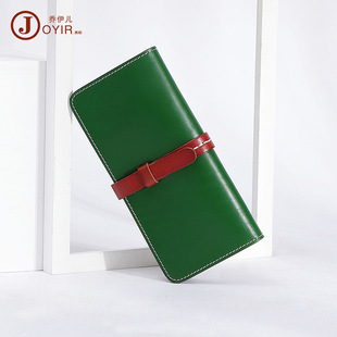 复古真皮女士钱包 韩版时尚手机包头层牛皮rfid长款钱包 purse详情5