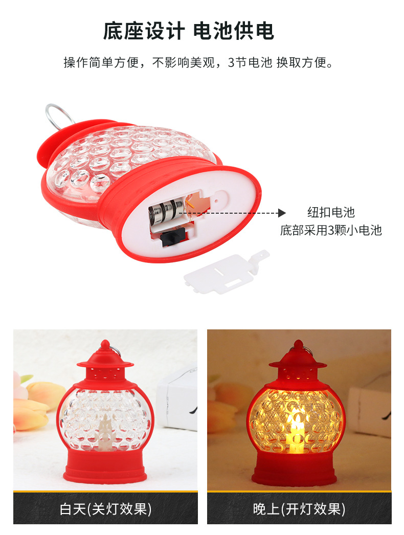 Retro small oil lamps, plastic creative candles, wind lamps, led decorative handicrafts and ornaments pic 5