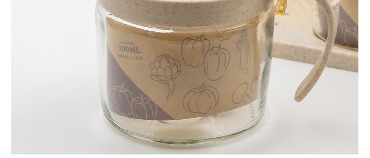 Wholesale glass round four-color glass bottles, daily necessities, kitchen sorting, seasoning boxes, seasoning bottles, self-sold by the manufacturer pic 6