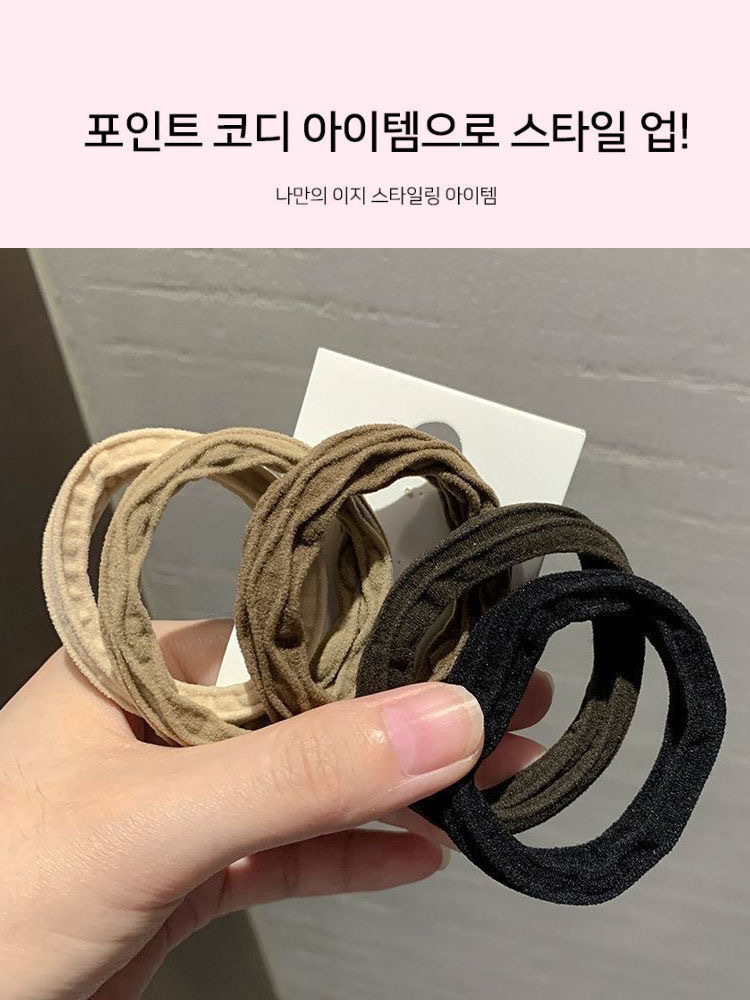 Simple hair bands, thickened, high-elasticity, seamless hair ties, headwear, hair accessories, rubber bands, ins hairstyle, high student appearance level, super fairy-like pic 3