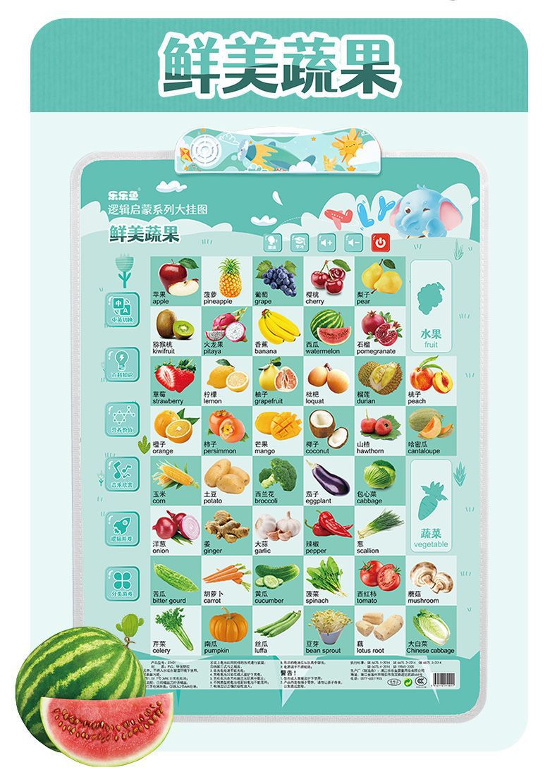 幼儿童拼音字母表贴墙宝宝有声早教挂图神器启蒙识图认知发声玩具详情8