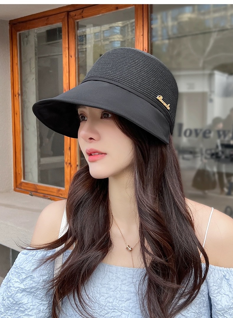 2024夏新款大帽檐遮阳草帽女士防晒鸭舌帽时尚休闲百搭显脸小凉帽详情10