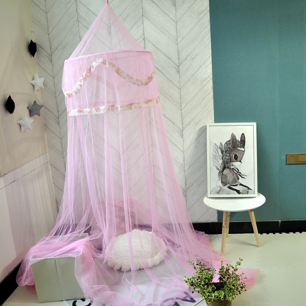 小圆顶可折叠公主蚊帐 加密儿童吊顶蚊帐详情5