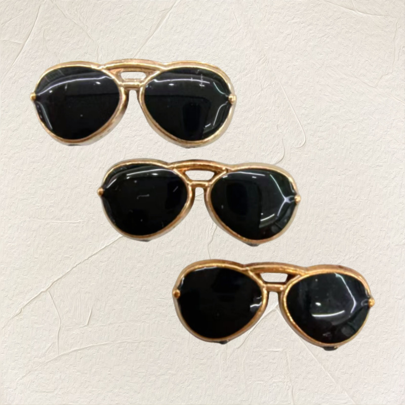 新款树脂眼镜diy手工饰品滴油工艺品配件mini太阳镜玩偶配饰零件详情10