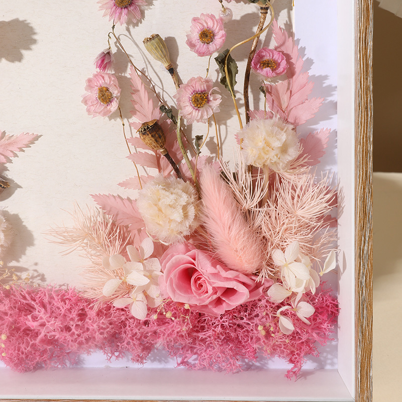 永生花相框玫瑰花满天星苔藓家居摆件情人节圣诞节母亲节生日礼物详情16