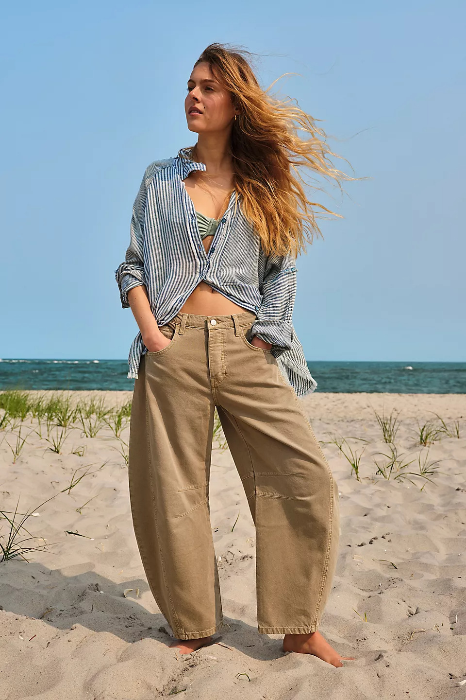 2024新进时尚休闲女式宽松阔腿裤中低腰水洗牛仔长裤详情10